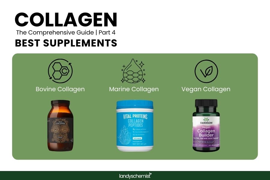 best collagen supplements, bovine, marine, vegan