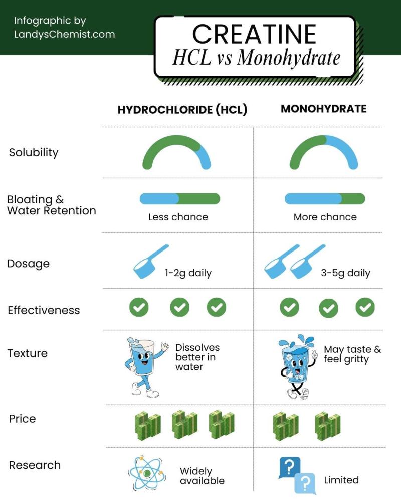 creatine hcl vs creaitine monohydrate