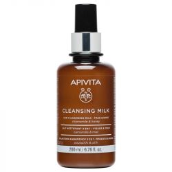 Apivita 3 in 1 Cleansing Milk – Face & Eyes 200ml