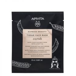 Apivita Detox & Purifying Black Tissue Face Mask Carob 20ml