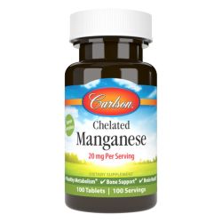 Carlson Labs Chelated Manganese 20mg Tablets 100