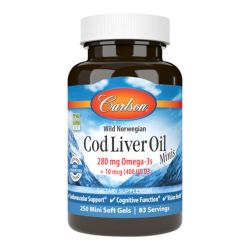 Carlson Labs Cod Liver Oil 280mg Mini Softgels 250