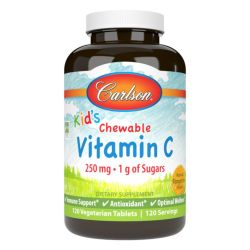 Carlson Labs Kid's Chewable Vitamin C 250mg Natural Tangerine Tablets 120