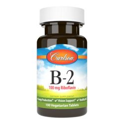 Carlson Labs Vitamin B2 100mg Tablets 100