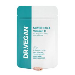 Dr Vegan Gentle Iron 18mg & Vitamin C 80mg Capsules 30