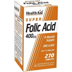 HealthAid Folic Acid 400ug tablets 270