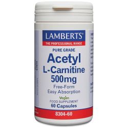 Lamberts Acetyl L-Carnitine 500mg Capsules 60