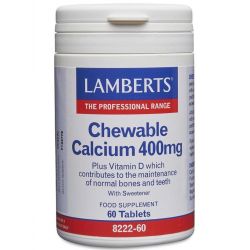 Lamberts Chewable Calcium 400mg Tablets 60