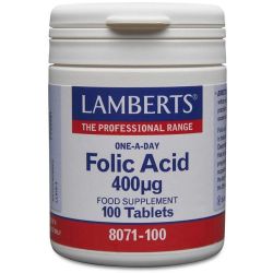 Lamberts Folic Acid 400ug Tablets 100