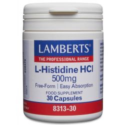 Lamberts L-Histidine HCl 500mg Capsules 30