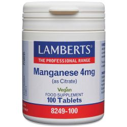 Lamberts Manganese 4mg Tabs 100