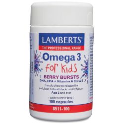 Lamberts Omega-3 for Kids Berry Chew Caps 100