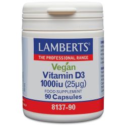 Lamberts Vegan Vitamin D3 1000iu Capsules 