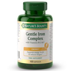 Nature's Bounty Gentle Iron Complex with Vitamins B12 & C Caps 100