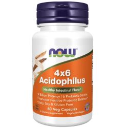 NOW Foods Acidophilus 4X6 Capsules 60