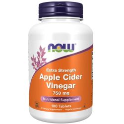 NOW Foods Apple Cider Vinegar 750mg Extra Strength Tablets 180