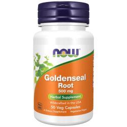 NOW Foods Goldenseal Root 500mg Capsules 50