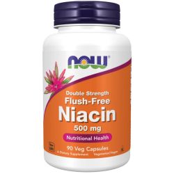 NOW Foods Niacin Flush-Free 500mg (Double Strength) Capsules 90
