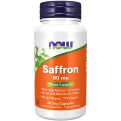 NOW Foods Saffron 50mg Capsules 60