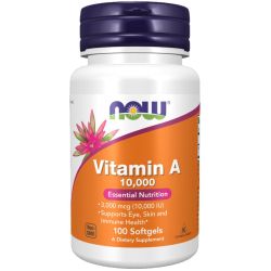 NOW Foods Vitamin A 10,000iu Softgels 100
