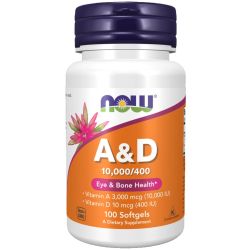 NOW Foods Vitamin A & D 10000/400iu Softgels 100
