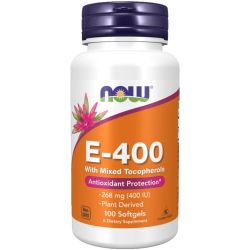 NOW Foods Vitamin E-400 Natural Mixed Tocopherols Gels 100