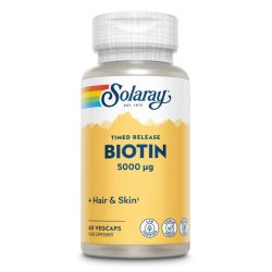 Solaray Biotin Timed-Release 5000mcg Caps 60