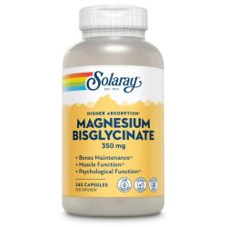 Solaray Magnesium Bisglycinate 350mg with Bioperine Capsules 240