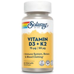 Solaray Vitamin D3 K2 Capsules 60