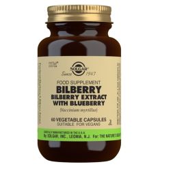 Solgar Bilberry Berry Extract with Blueberry Vegicaps 60