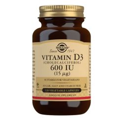 Solgar Vitamin D3 15ug (600iu) Vegicaps 120