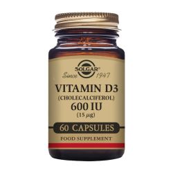 Solgar Vitamin D3 15ug (600iu) Vegicaps 60