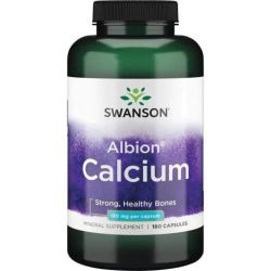 Swanson Albion Calcium 180mg Capsules 180