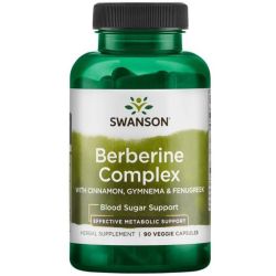 Swanson Berberine Complex with Cinnamon Gymnema & Fenugreek Capsules 90