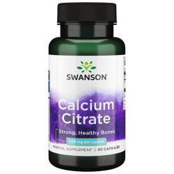 Swanson Calcium Citrate 200mg Capsules 60