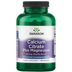 Swanson Calcium Citrate Plus Magnesium Capsules 150