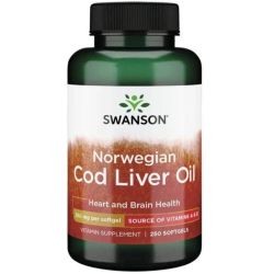 Swanson Cod Liver Oil 350mg Softgels 250