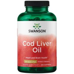 Swanson Cod Liver Oil 700mg Double-Strength Softgels 50