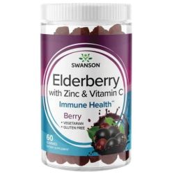 Swanson Elderberry with Zinc & Vitamin C Berry Gummies 60