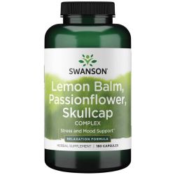 Swanson Lemon Balm Passionflower Skullcap Complex Capsules 180