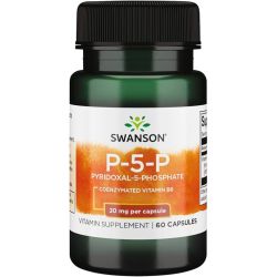 Swanson P-5-P (Pyridoxal-5-Phosphate) Coenzymated Vitamin B6 20mg Capsules 60