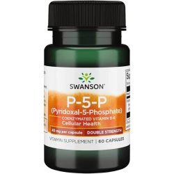 Swanson P-5-P (Pyridoxal-5-Phosphate) Coenzymated Vitamin B6 40mg Capsules 60