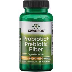 Swanson Probiotic+ Prebiotic Fiber Capsules 60