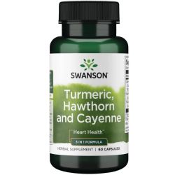 Swanson Turmeric Hawthorn and Cayenne Capsules 60