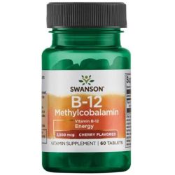 Swanson Vitamin B12 Methylcobalamin 2500mcg Cherry Tablets 60