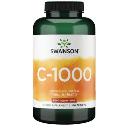 Swanson Vitamin C with Rose Hips 1000mg Tablets 250