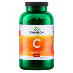 Swanson Vitamin C with Rose Hips Extract 1000mg Capsules 250