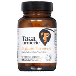 Taka Turmeric Organic Turmeric & Black Pepper Extract Capsules 60