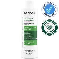 Vichy Dercos Anti-Dandruff Shampoo for Sensitive Scalp 200ml recommended and accredited by dermatologists
