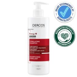 Vichy Dercos Energising Shampoo 390ml recommended and accredited by dermatologists